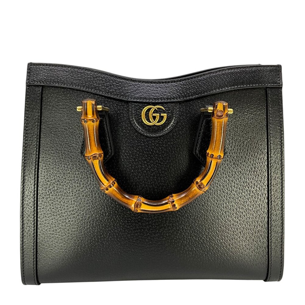 Gucci Diana Medium Leather Bamboo Handle Tote NEW